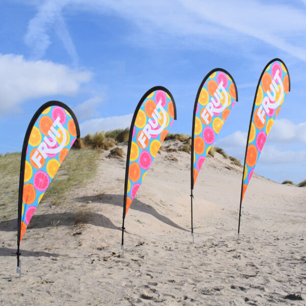 Druppel beachflags, strandvlaggen