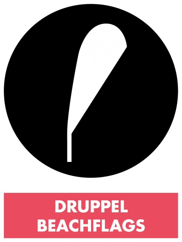 Druppel beachflags, strandvlaggen