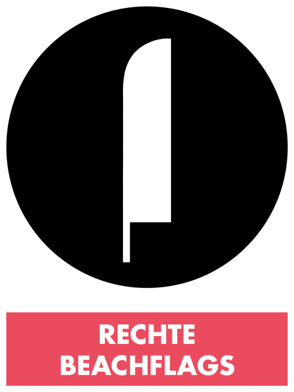 Rechte beachflags, strandvlaggen