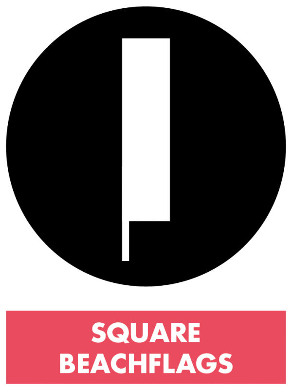 Square beachflags, strandvlaggen